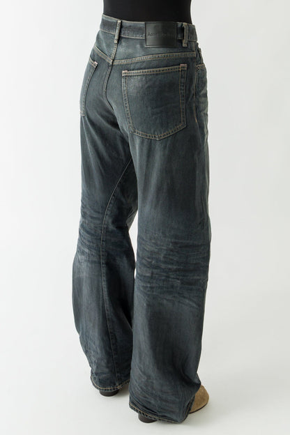 Acne Studios Glossy Jeans In Black back