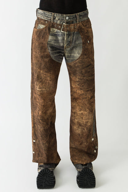 Acne Studios Textured Trousers in Brown