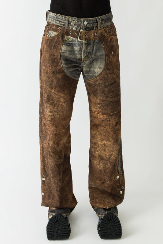 Acne Studios Textured Trousers in Brown