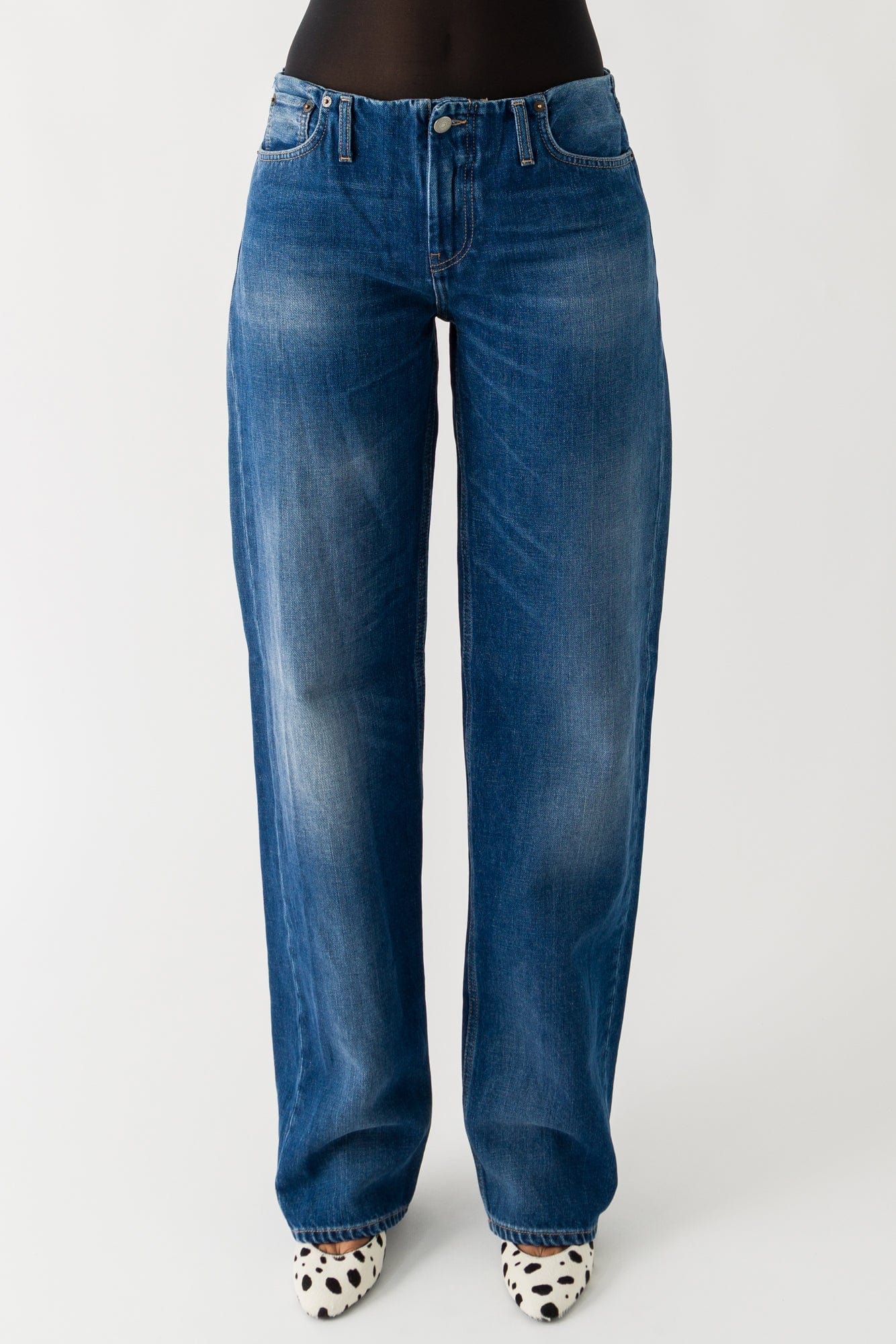 Acne Studios Baggy Jeans In Mid Blue