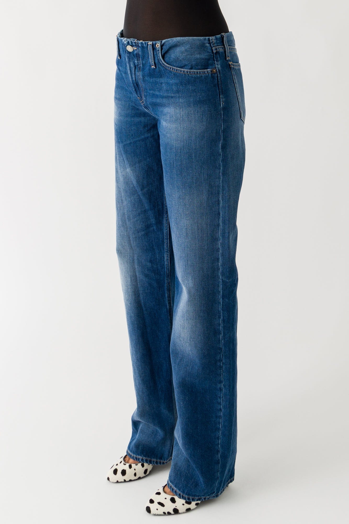 Acne Studios Baggy Jeans In Mid Blue