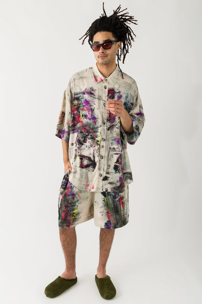 Acne Studios Buttoned Shirt in Multicolor full look