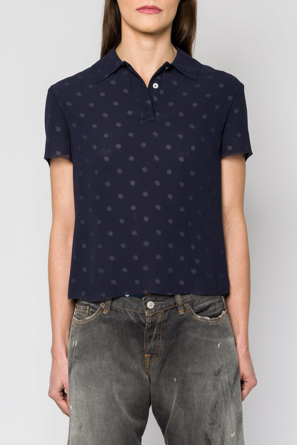 Acne Studios Spotted Blouse in Navy SS25