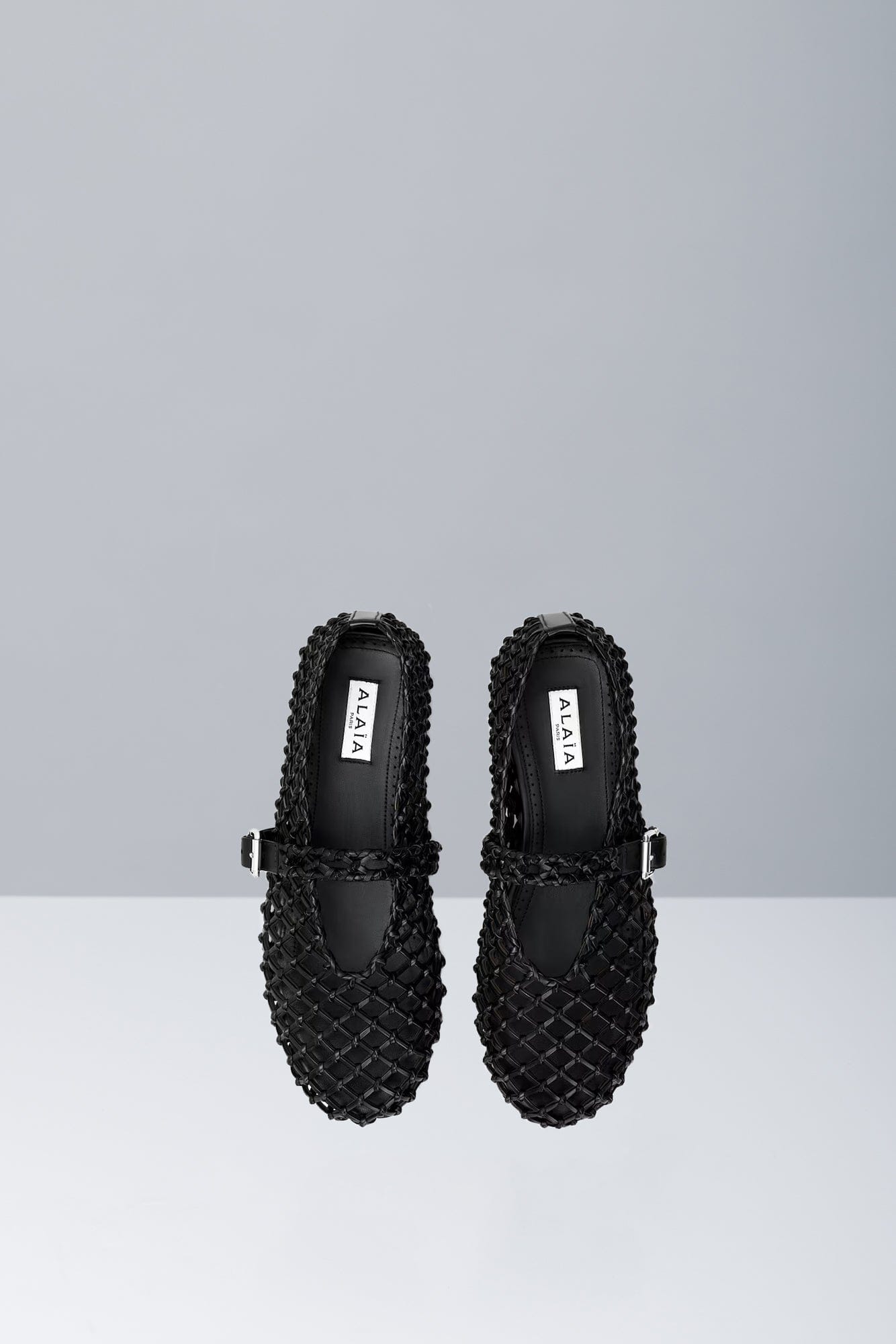 Alaïa Ballet Flats in Braided Black