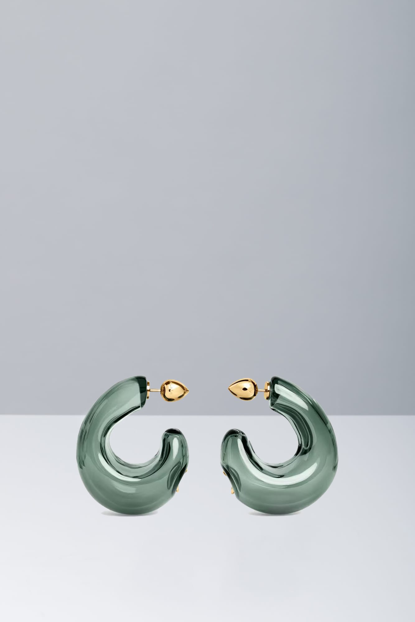 Alaïa Bubble Hoops in Gris