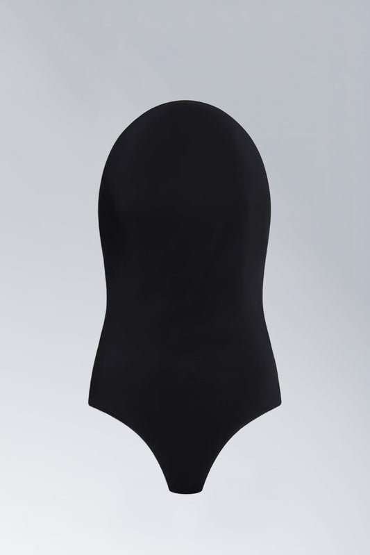 Alaïa Curved Bodysuit in Black