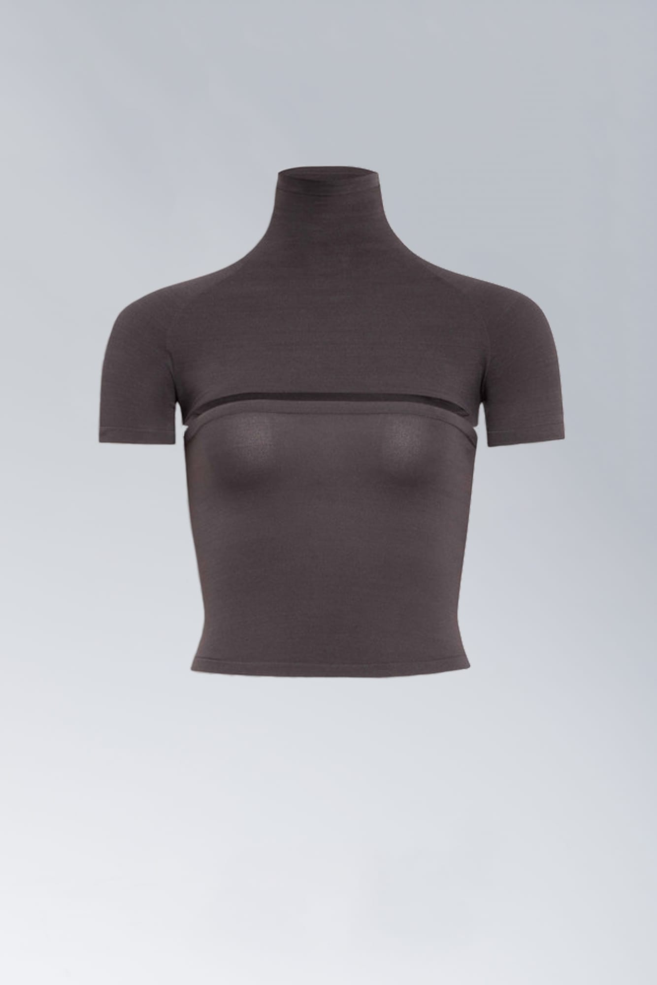 Alaïa Cut-Out Top In Anthracite