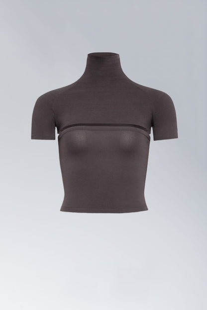 Alaïa Cut-Out Top In Anthracite