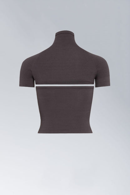 Alaïa Cut-Out Top In Anthracite back