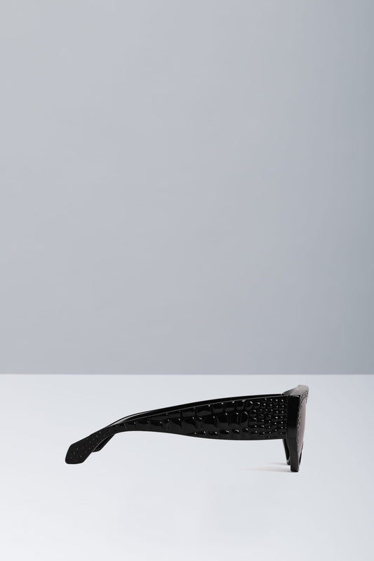 Alaïa D-Frame Textured Acetate Sunglasses in Black side