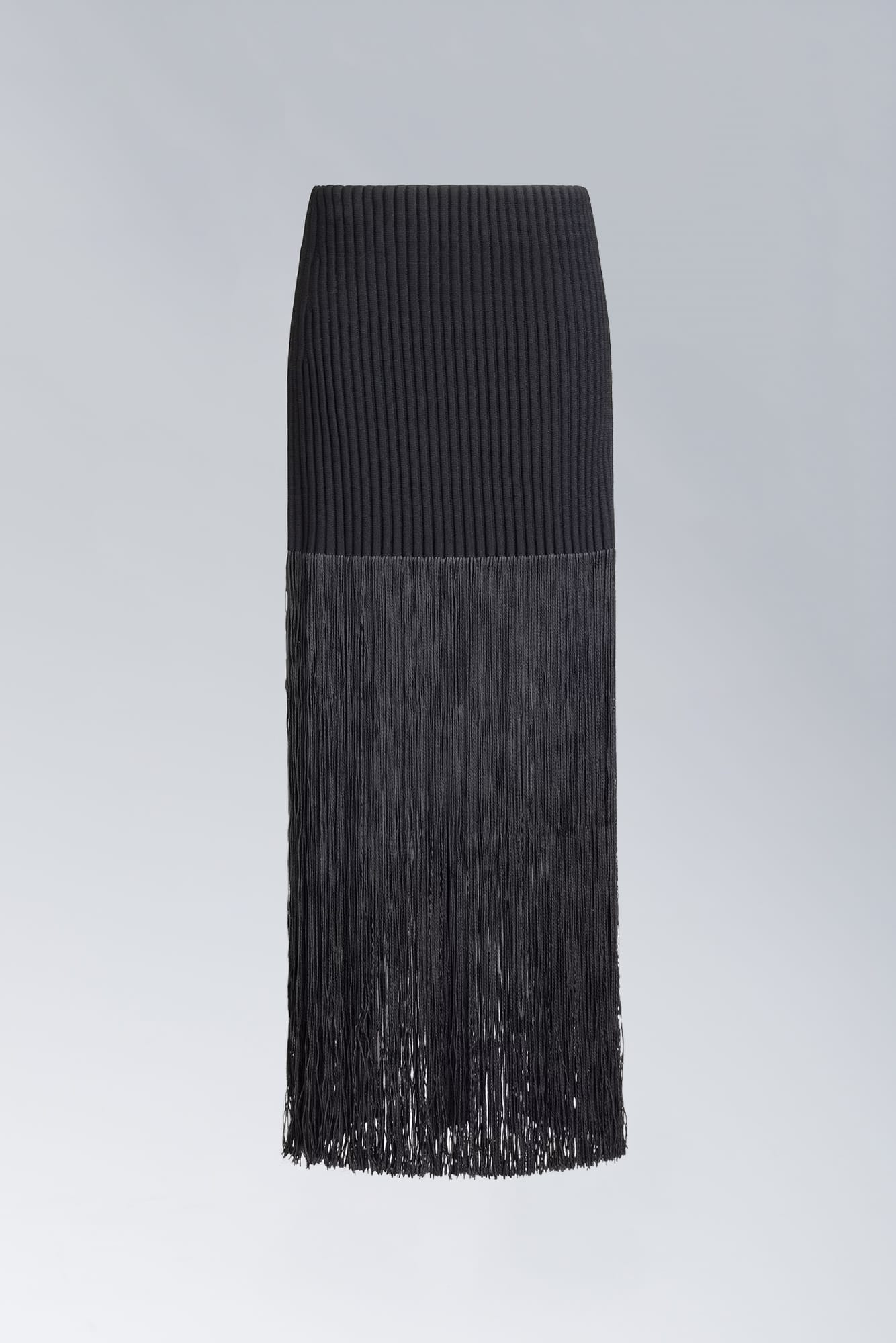 Alaïa Fringed Skirt in Black