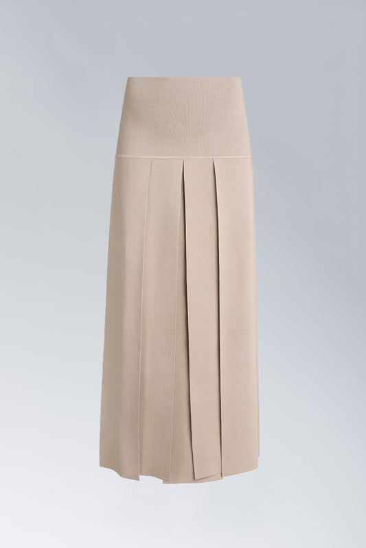 Alaïa Midi Skirt with Textured Pleats