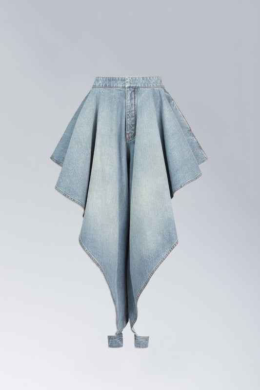 Alaïa Panelled Pants in Faded Blue