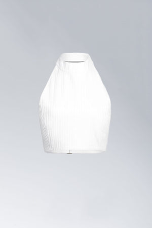 Alaïa Plastron Top in White