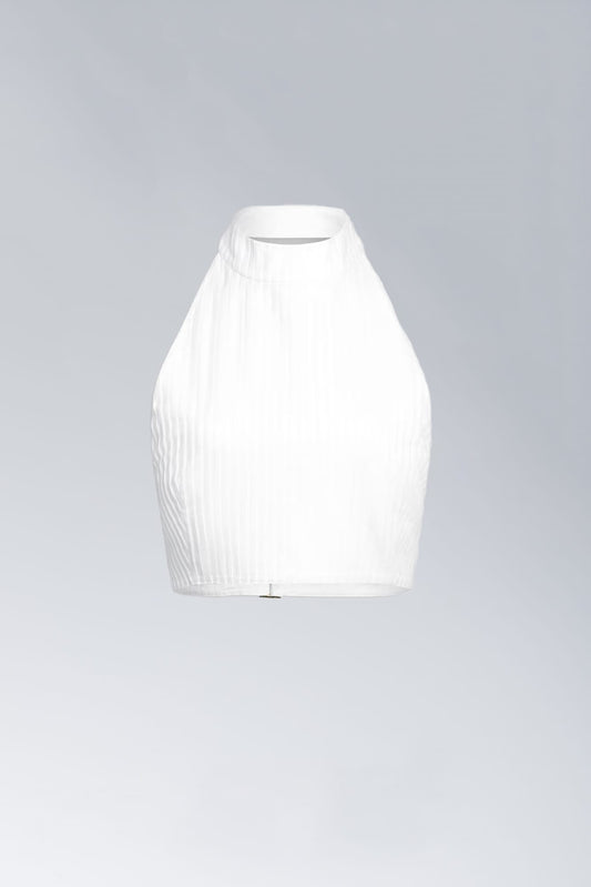 Alaïa Plastron Top in White