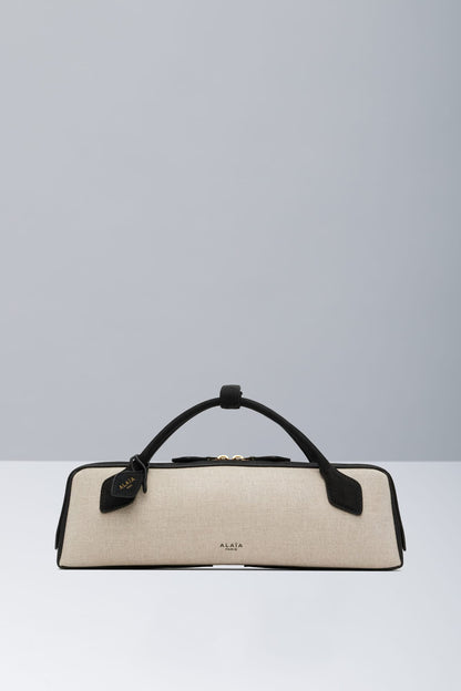 Alaïa Teckel Clutch in Black and Canvas