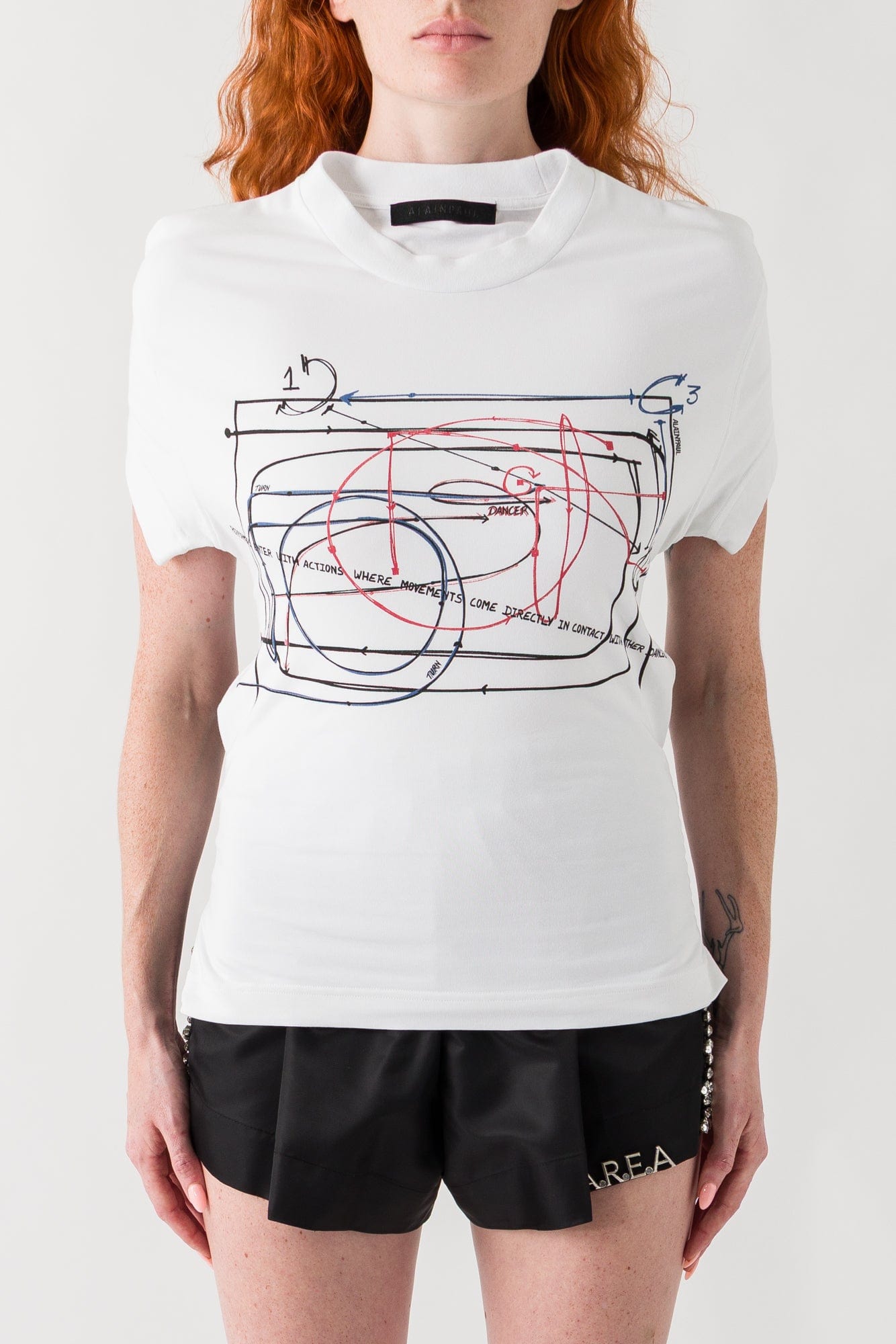 Alainpaul Fitted Elastics T-Shirt in White