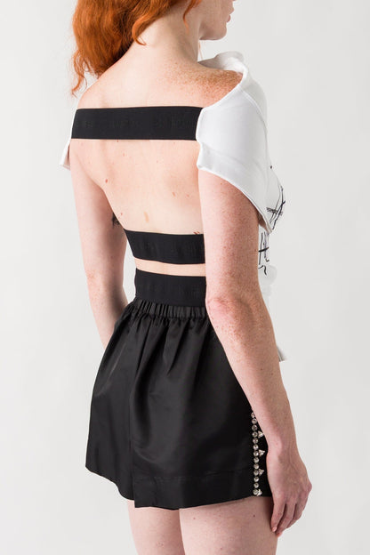 Alainpaul Fitted Elastics T-Shirt in White back