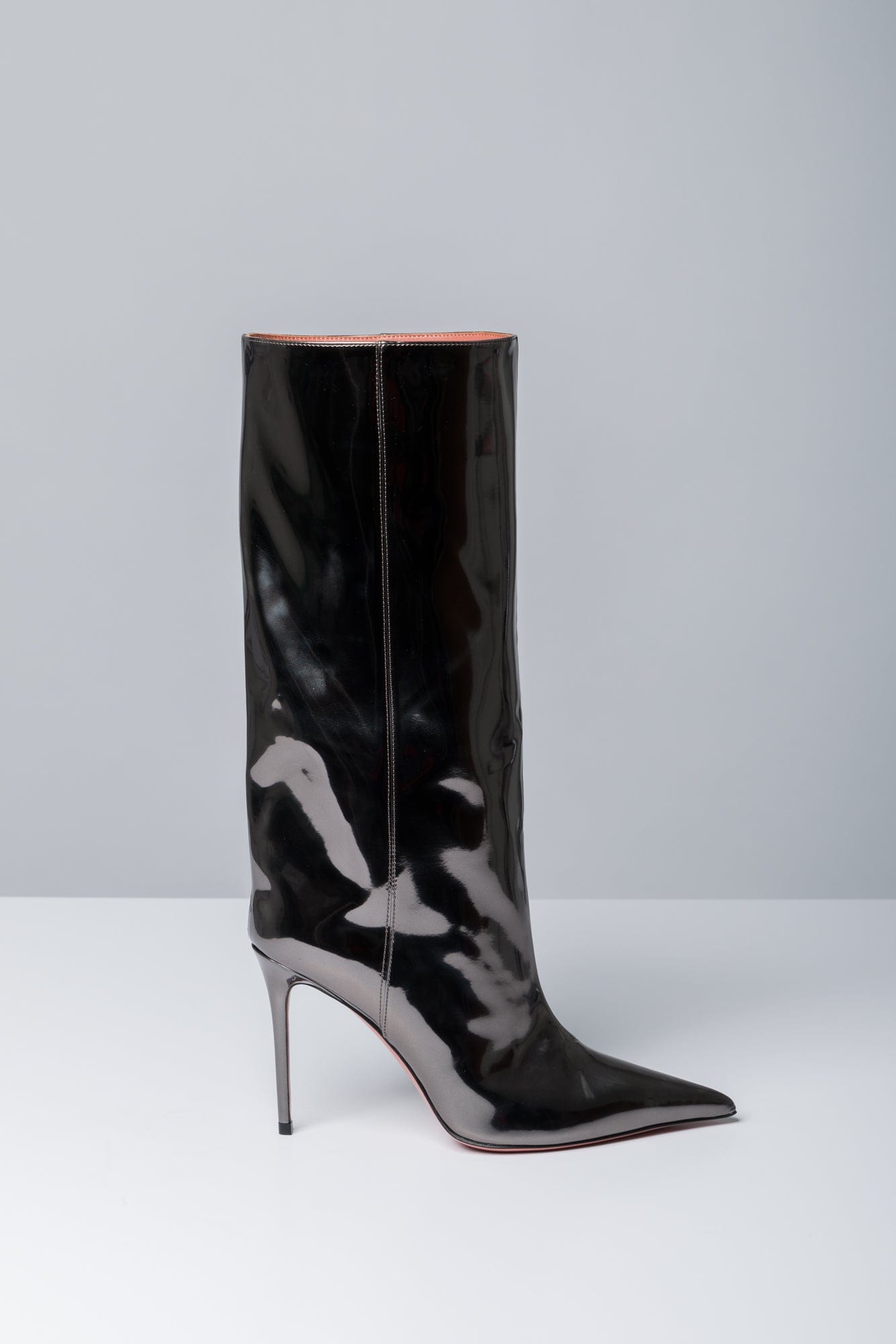 Amina Muaddi Fiona Boot in Antique Mirror