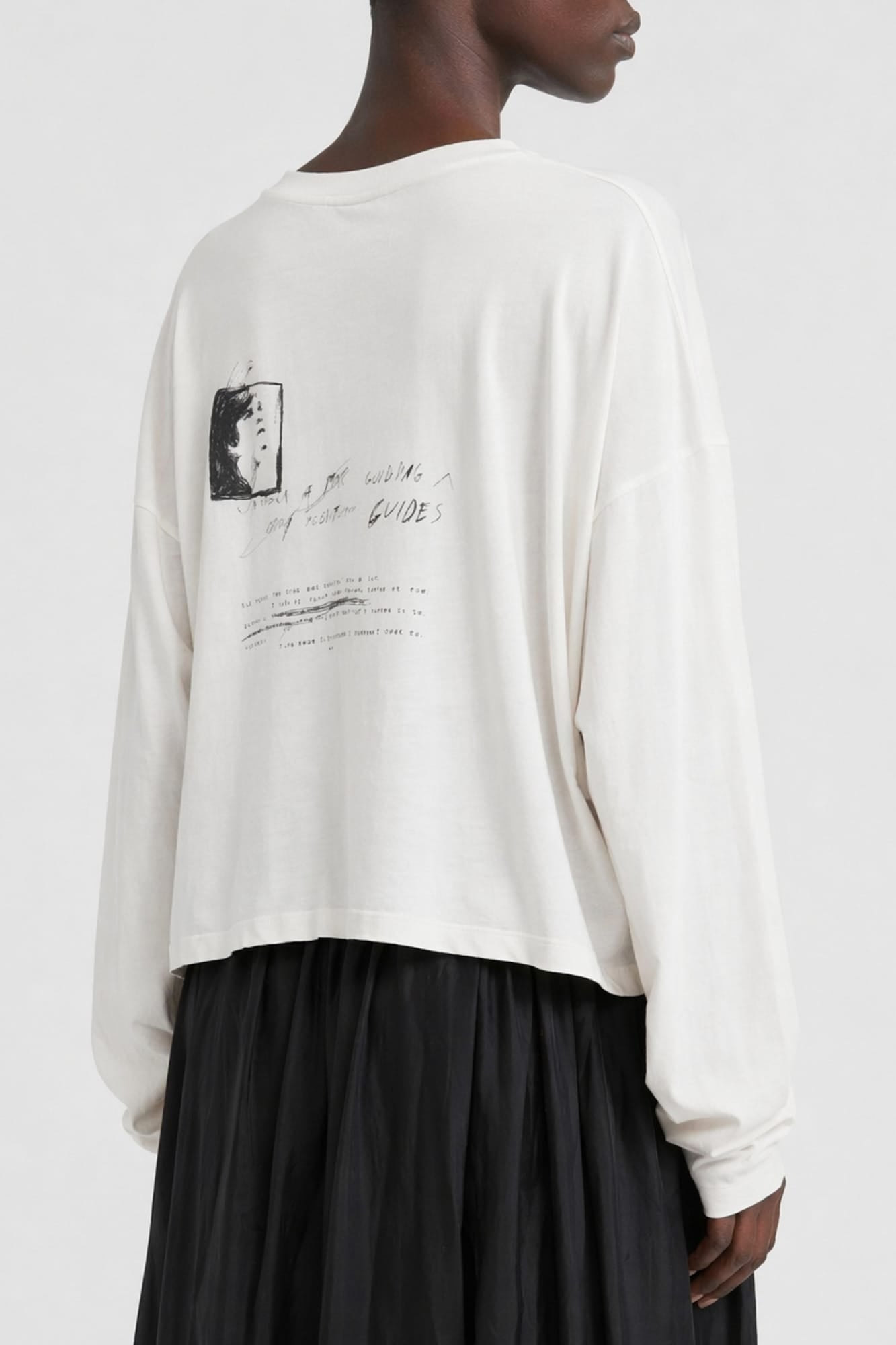 Ann Demeulemeester "Are You Dreaming" Sketch Print Long Sleeve back