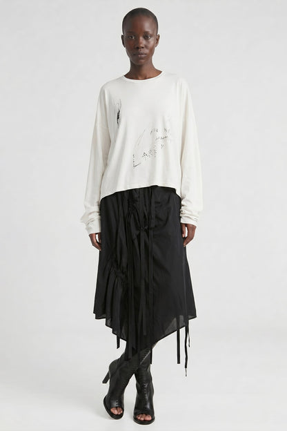 Ann Demeulemeester "Are You Dreaming" Sketch Print Long Sleeve full look