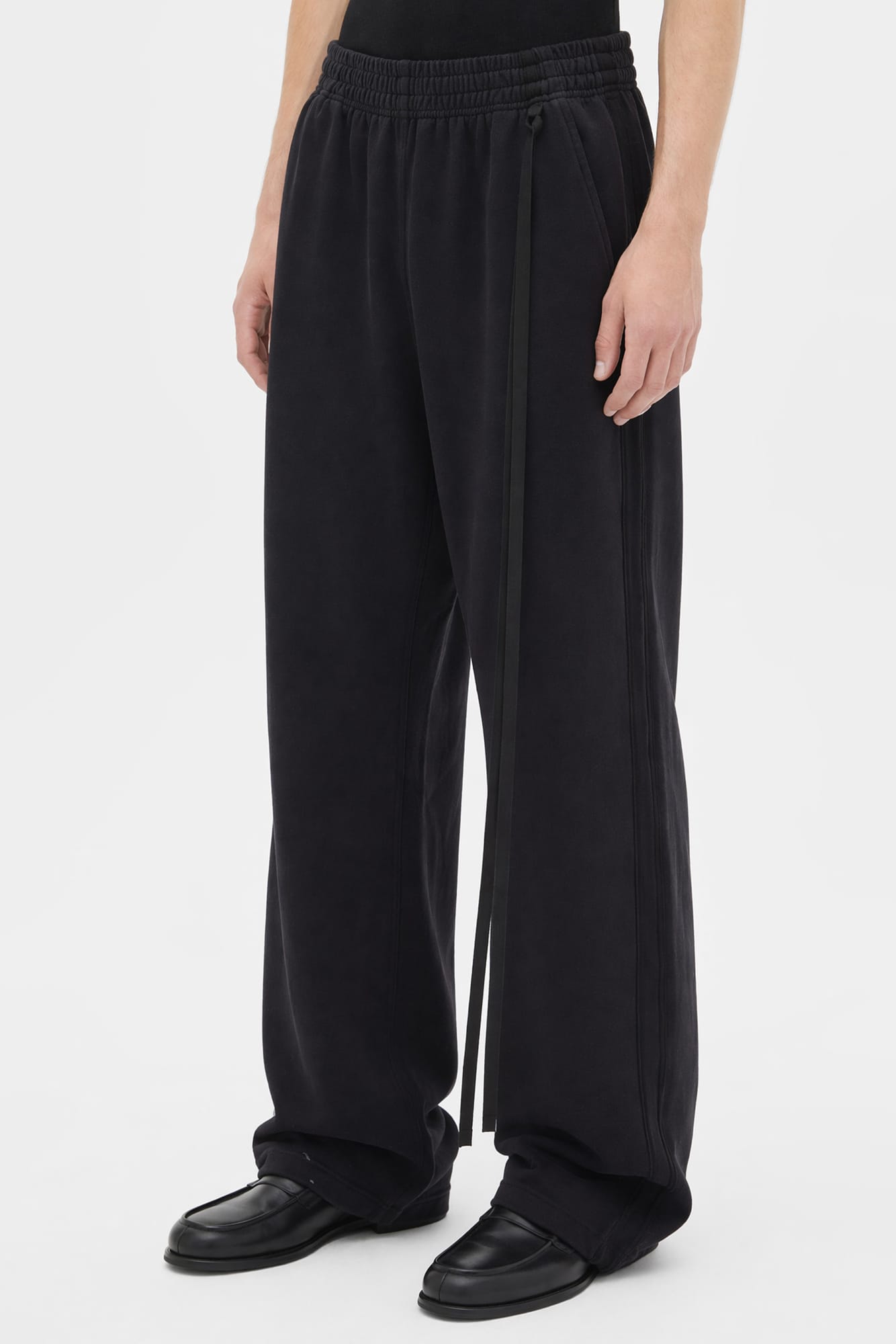 Ann Demeulemeester Boas Comfort Sweatpants with Herringbone Side SS26 side