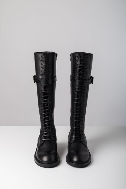 Ann Demeulemeester Danny Lace Up Boots In Black front