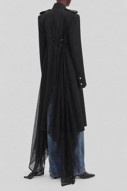 Ann Demeulemeester Fena Hybrid Overcoat back
