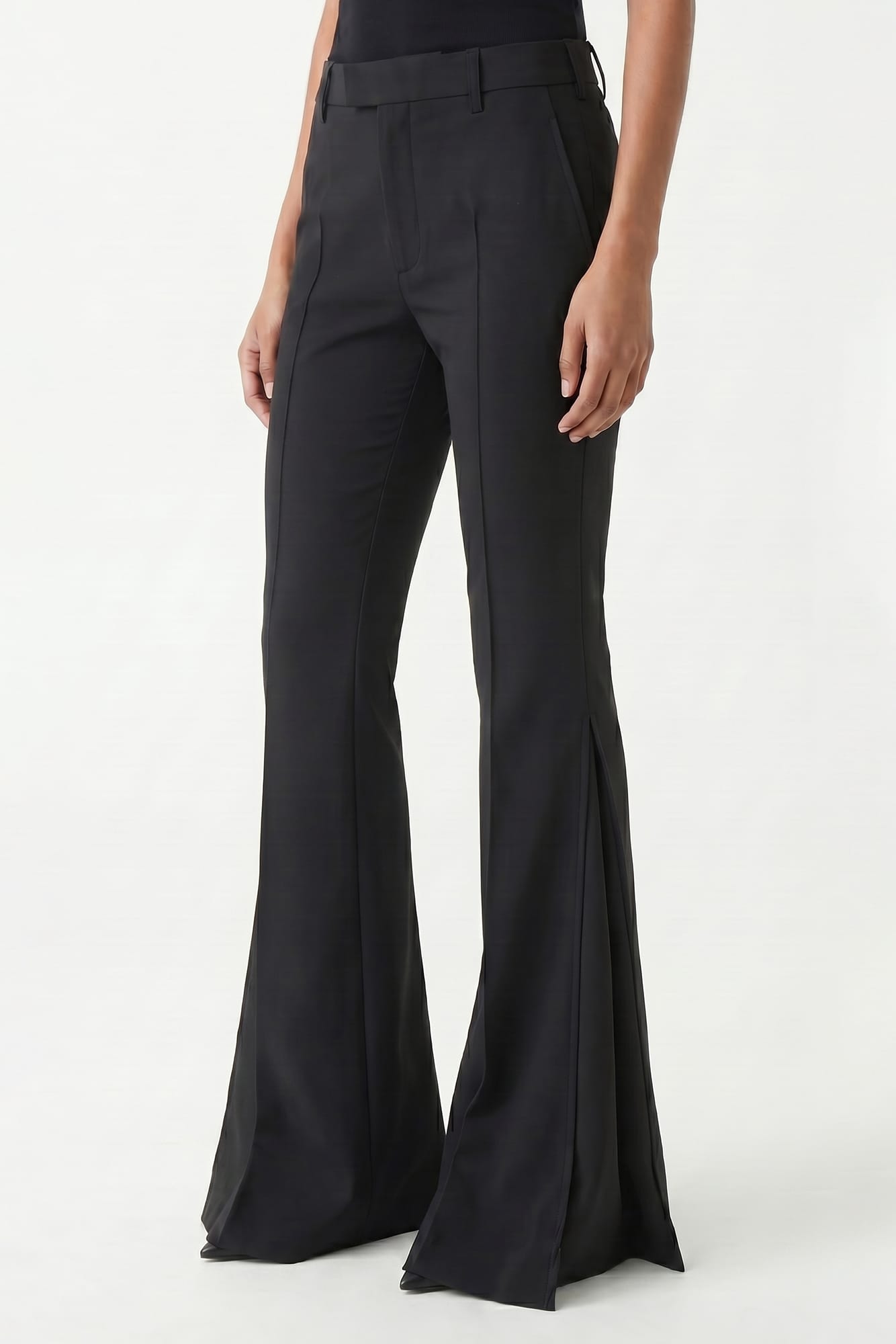 Ann Demeulemeester Fie Bootcut Trousers In Black side