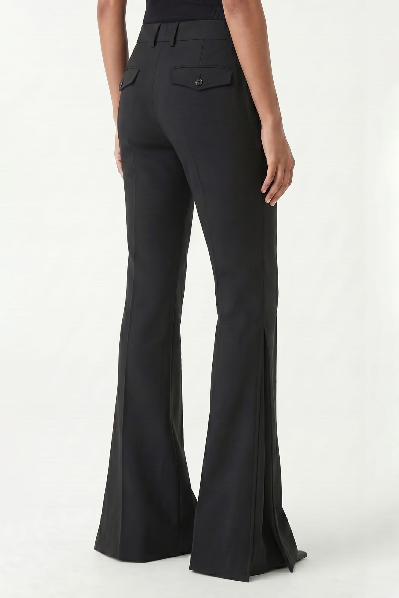 Ann Demeulemeester Fie Bootcut Trousers In Black