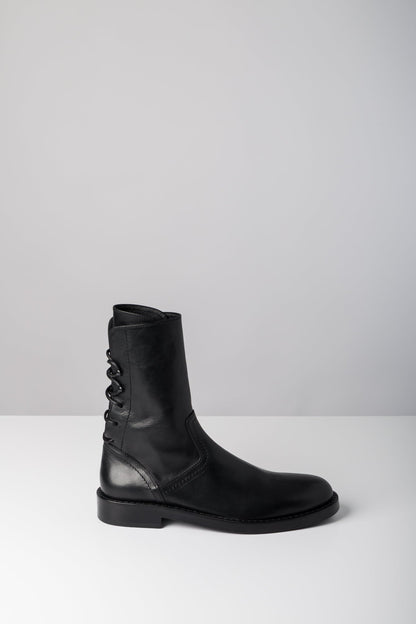 Ann Demeulemeester Heiko Laced Ankle Boots In Black