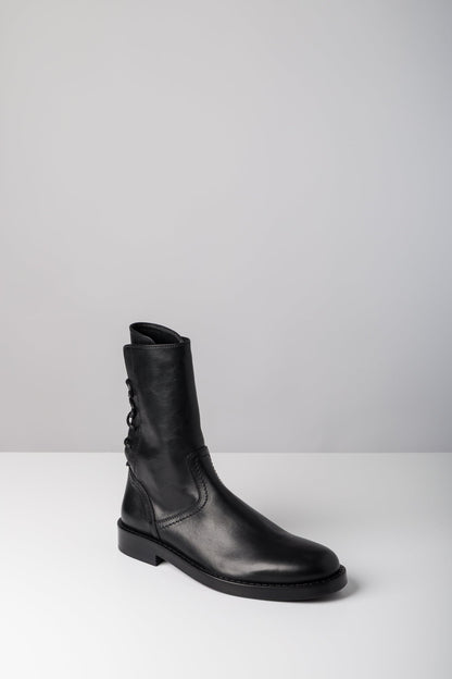 Ann Demeulemeester Heiko Laced Ankle Boots In Black side