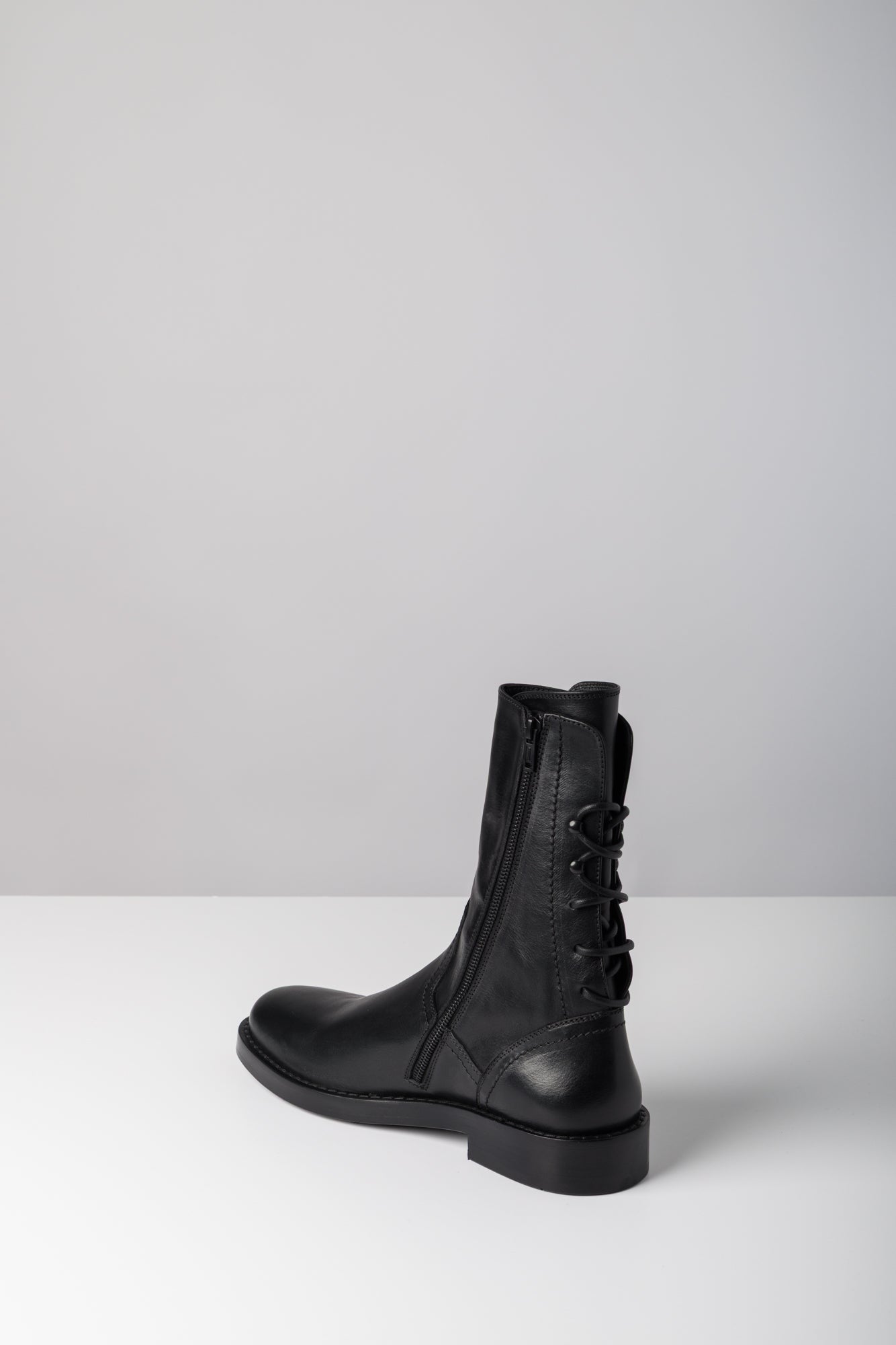 Ann Demeulemeester Heiko Laced Ankle Boots In Black