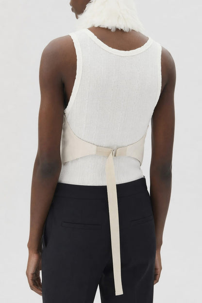 Ann Demeulemeester Idje Open Waistcoat with Feathers back