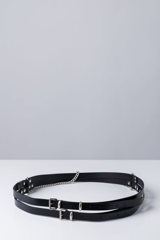 Ann Demeulemeester Luen Multi Belt In Black