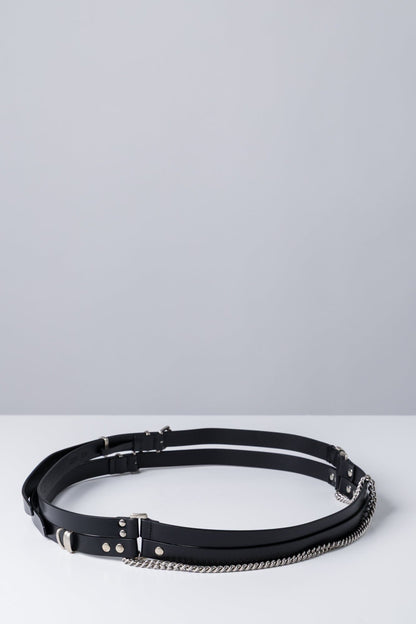 Ann Demeulemeester Luen Multi Belt In Black back