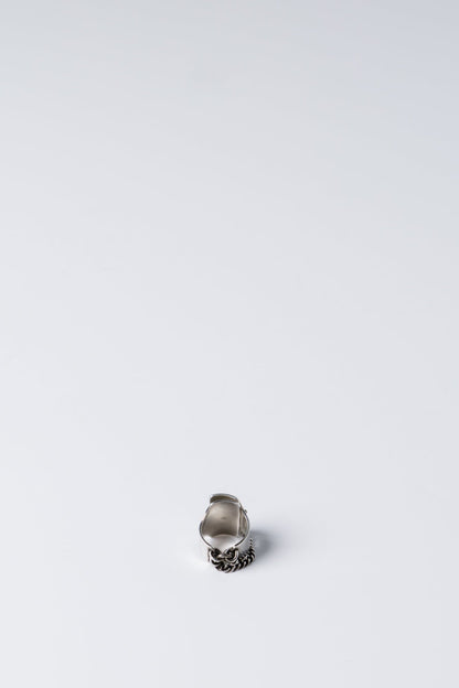 Ann Demeulemeester Martine Lockring In Antique Silver back