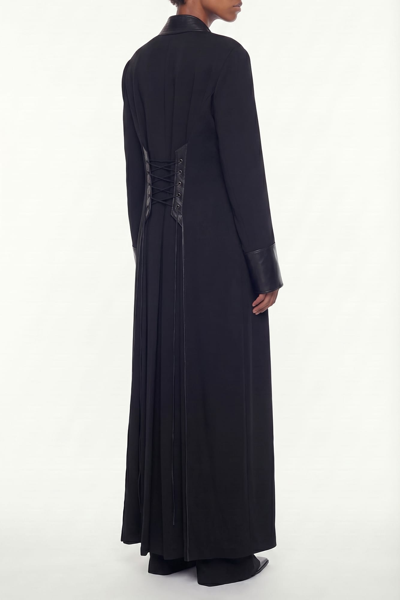 Ann Demeulemeester Melia Deconstructed Coat In Black back