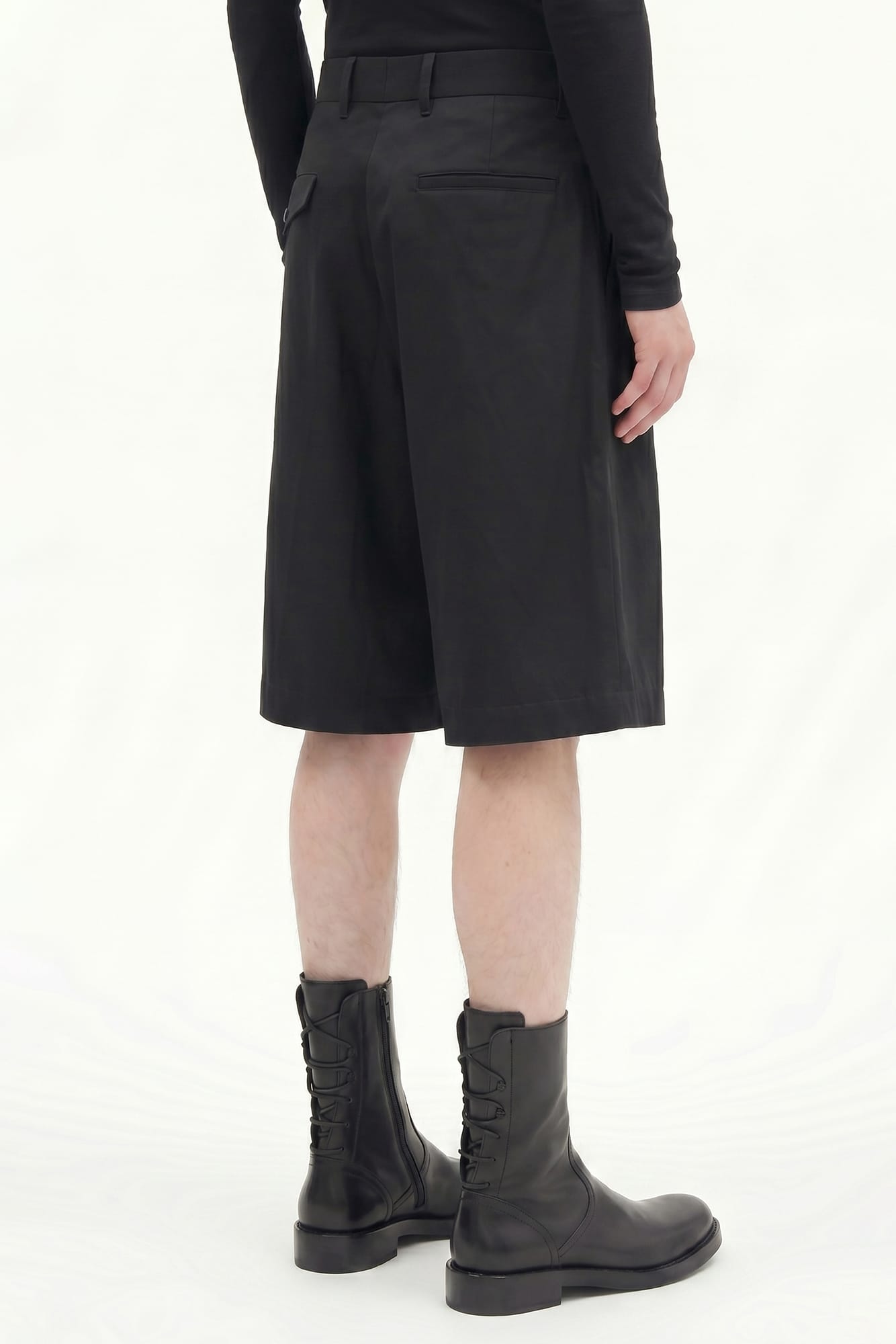 Ann Demeulemeester Noralf Wide Leg Pleated Shorts SS26