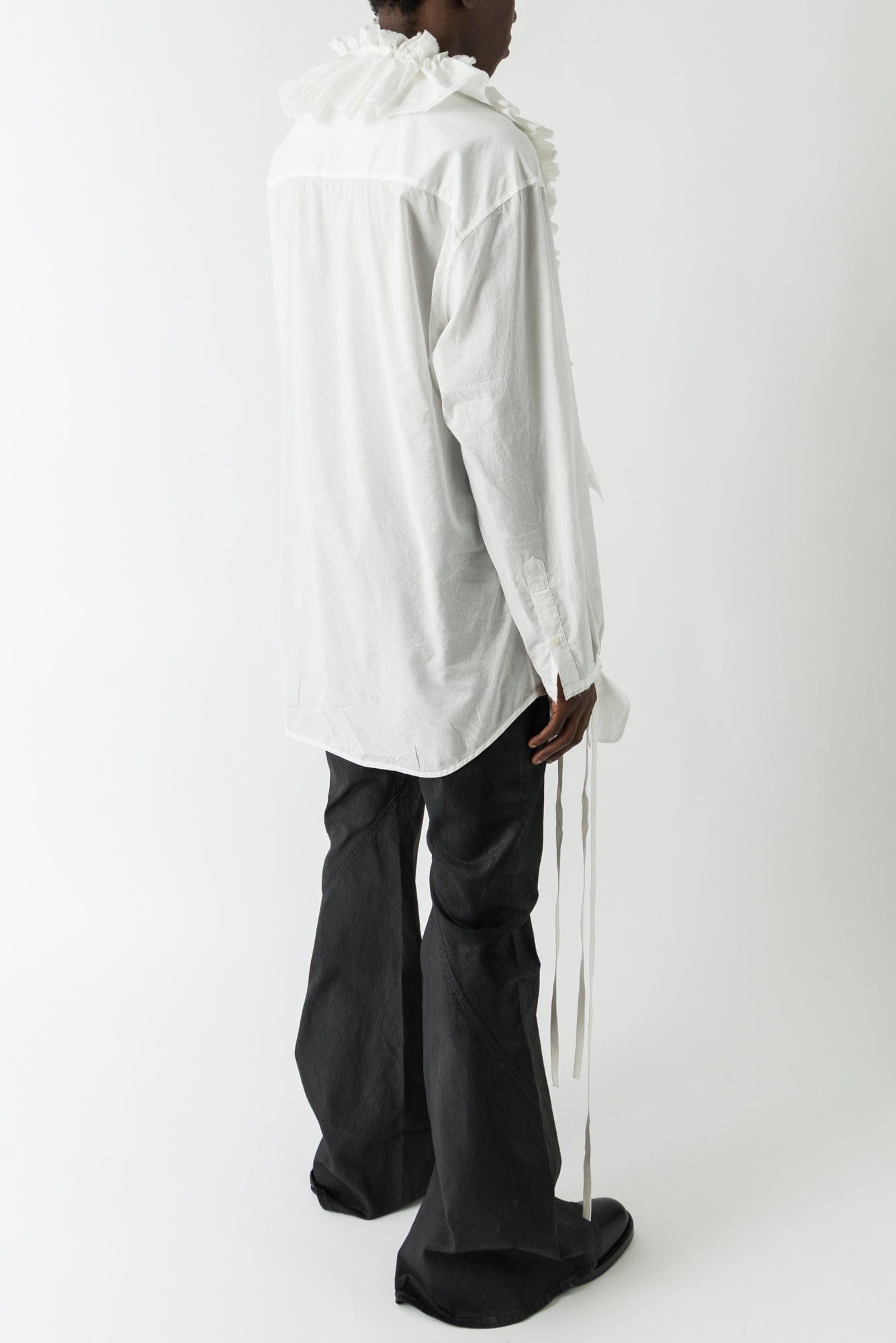 Ann Demeulemeester Olof Ruffled Collar In Light Cotton back
