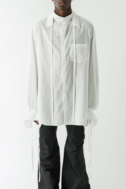 Ann Demeulemeester Wille Cuffed Long Sleeve Shirt In Light Cotton