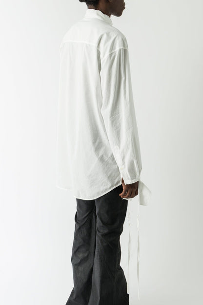 Ann Demeulemeester Wille Cuffed Long Sleeve Shirt In Light Cotton back