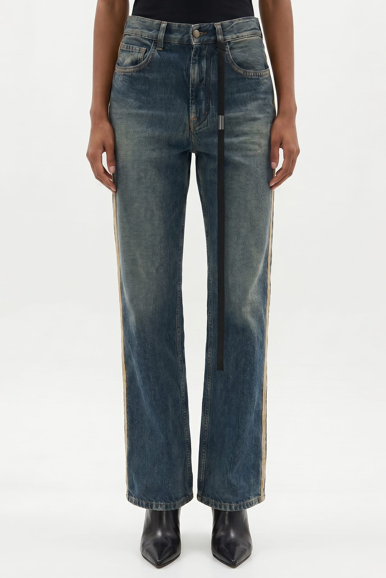 Ann Demeulemeester Zana Flared Trousers with Side Band