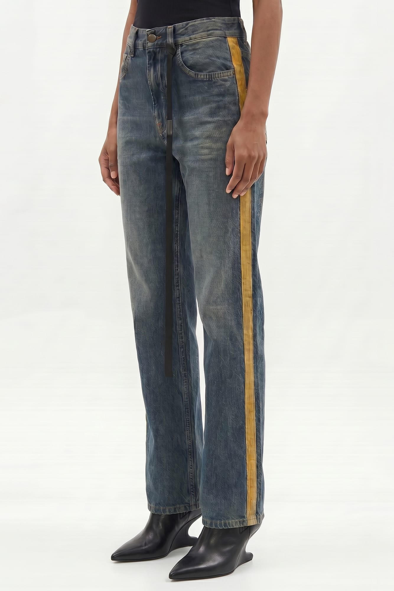 Ann Demeulemeester Zana Flared Trousers with Side Band