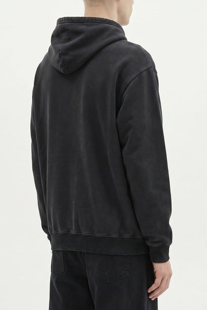 Ann Demeulemeester Ollie Eternal Eagle Printed Hoodie In Faded Black back
