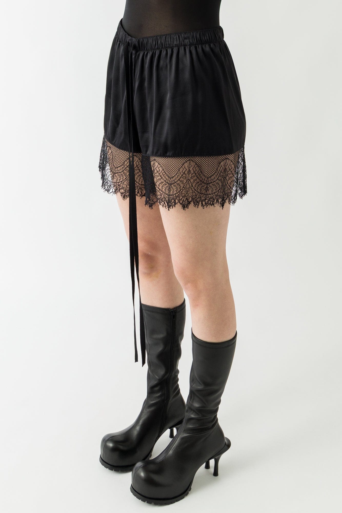 Ann Demeulemeester Vere Micro Boxer With Lace In Black