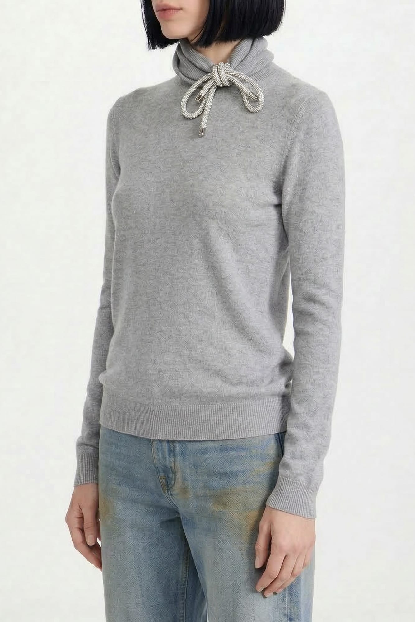 Area Knotted Crystal Turtleneck side