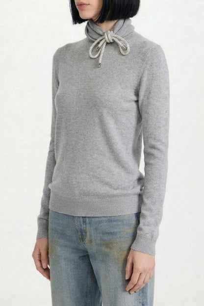 Area Knotted Crystal Turtleneck side