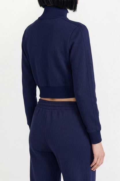 Area Retro Navy Zip Up back