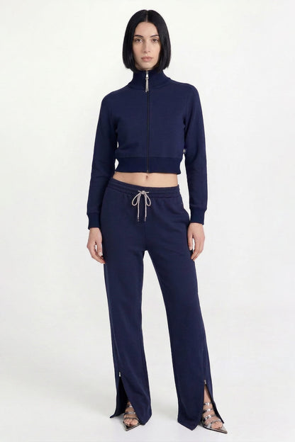 Area Retro Navy Trousers full look